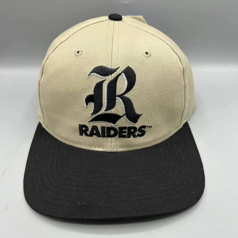 Vintage Las Vegas Raiders NFL Hat Men Beige Twins Enterprise Snap Back Cap New